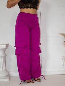 Women Pants - 紫色 - 查看 2