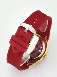 1pc Stylish Sports Men's Waterproof Multi-Dial Date Quartz Business Watch - Red - View 5