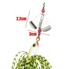 新款旋轉餌釣魚誘餌chatter Bait Dancer Buzzbait,適用於低音魚和梭魚 - 橘色 - 查看 6