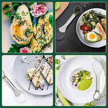 3 In 1 Avocado Slicer, Pitter, And Masher, Dual-Head Stainless Steel Avocado Knife - Silver - View 5