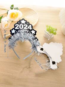 1pc Electroplated Paper Plastic Crown Headband Set, Party Supplies For Birthday, Christmas, Wedding, Dance Party, Halloween, Carnival, New Year, Easter