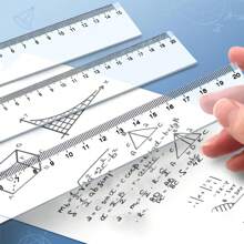 1pc High Precision Transparent Acrylic Ruler With Multiple Sizes (15/20/30/40cm) For Office And Study, Thickened Drawing Measuring Tool Back To School,Rulers - Clear - View 2