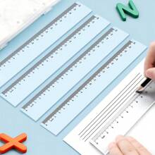 1pc High Precision Transparent Acrylic Ruler With Multiple Sizes (15/20/30/40cm) For Office And Study, Thickened Drawing Measuring Tool Back To School,Rulers - Clear - View 3