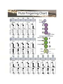 1張長笛和弦圖、長笛指法圖、長笛練習對照表 - 長笛和弦圖 - 查看 4