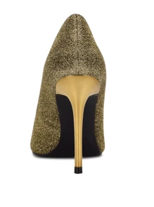 Zapatilla de piel - Dorado - Ver 4