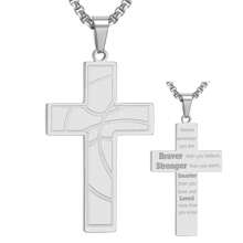 1枚銀色籃球運動員靈感經文吊墜項鍊,男士不鏽鋼經文主禱文24英寸鍊子珠寶禮物 - 銀色 - 查看 5