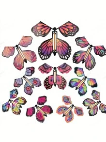 1pc Fascinating Rotating Butterfly Toy, Creative Novelty Flying Butterfly That Can Perform Magic, Great Stress Relief (random Color) - Multicolor - View 1