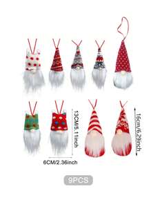 No Face Doll Design Home Decor Hanging Ornaments, Set Of 9 - Multicolor - View 5