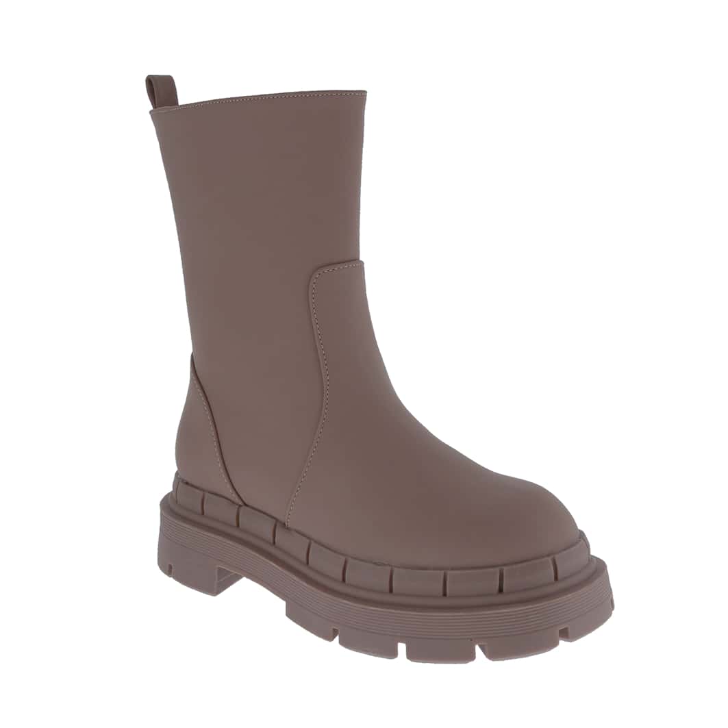 BELOVELY【Fire3】Women's High Ankle Platform side zipper Chunky High Fashion Comfy Rain Boots