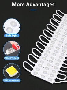 Led梳妝鏡燈荷里活風格化妝台燈,3m超亮白光led,可調光觸控燈條,適用於梳妝桌和浴室鏡照明 - 白色 - 查看 7