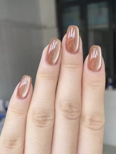 24 件卡通可爱长芭蕾舞者指甲棕色蝴蝶结装饰猫心按压指甲丙烯酸指甲假指甲美甲套装可拆卸全覆盖持久耐用包括 1 张粘性标签和 1 个迷你锉刀非常适合日常佩戴美甲用品指甲