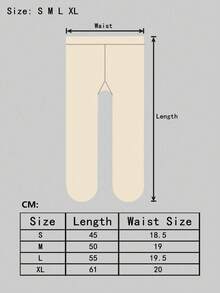 1pc Children's Pure Cotton Solid Striped Knit Fashionable Versatile Comfortable Simple Pantyhose