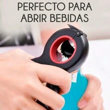 Juego de 3 piezas de abrelatas,Destapador Abrefácil Botellas Frascos Latas Cocina 3piezas,Abrelatas De Cocina Con Mango Antideslizante,Pinzas Abre Facil Multifuncion 4/5/6 En 1 Destapador LATA - Negro - Ver 7