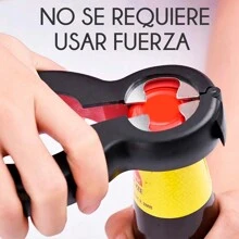 Juego de 3 piezas de abrelatas,Destapador Abrefácil Botellas Frascos Latas Cocina 3piezas,Abrelatas De Cocina Con Mango Antideslizante,Pinzas Abre Facil Multifuncion 4/5/6 En 1 Destapador LATA - Negro - Ver 6
