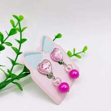 Kids Non-Piercing Earrings Set, Cute Flower, Star, Butterfly Clip On Earrings For Girls Princess Earrings Accessories - Pink - View 3