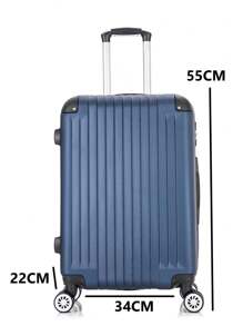 Conjunto 3 Mala De Bordo Viagem Nacional Internacional Com 4 Rodas 360º Com Trava De Encaixe , Cadeado Embutido , Divisório Interno , Extensor Extra - Multicolorido - Visão 8