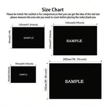 1pc Soccer Ball Shaped Living Room Bedroom Home Decor Carpet - Multicolor - View 2