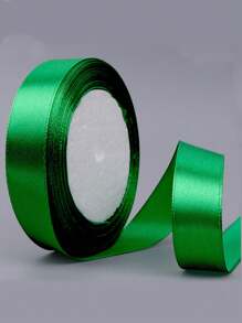 22m X 2cm Satin Ribbon, Baking Diy Ribbon Decoration, Gift Wrapping Material, Various Colors - Green - View 1