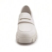 Women's Platform Chunky Loafers Comfortable Slip On Lug Sole Business Loafer Shoes
