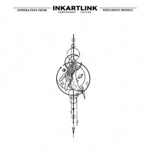 INKARTLINK 1pc INKARTLINK 8*18cm Whale & Herbal Juice Design Temporary Tattoo, Magic Tattoo, Semi-Permanent Tattoo, Realistic & Personalized, Lasting 1-2 Weeks