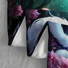 1張卡通貓圖案法蘭絨毛毯,四季全時軟暖舒適的沙發、空調、床罩 - 彩色 - 查看 5