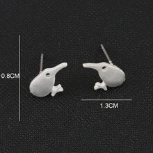 CARTER LISA Personalized Mini Animal Earrings Studs Women Party Favors Fashion Jewelry - Silver - View 2
