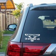 2张趣味澳洲公牛个性化贴纸，适用于皮卡车、汽车等，图案为“Get Balls Country Bull Cow”（乡村公牛/母牛）。 - 白色 - 查看 7