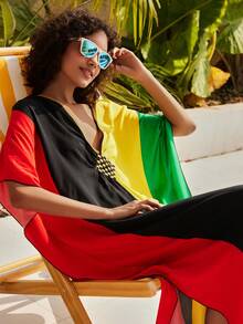 Đầm maxi dài đi biển in họa tiết boho boho dành cho nữ - Nhiều màu - Xem 12
