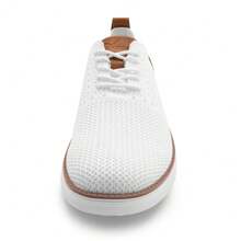 Men's Fashion Dress Sneakers Mesh Breathable Oxfords Business Casual Walking Shoes - 白色 - 查看 4