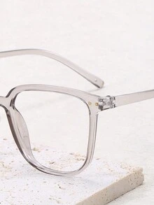 1 件男女通用貓眼形眼鏡框(不含鏡片),適合男士和女士,作為禮物 - 灰色 - 查看 4