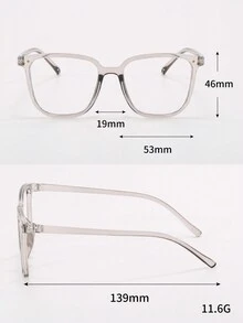1 件男女通用貓眼形眼鏡框(不含鏡片),適合男士和女士,作為禮物 - 灰色 - 查看 3
