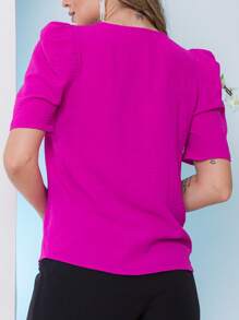 Women Blouses - Hot Pink - View 3