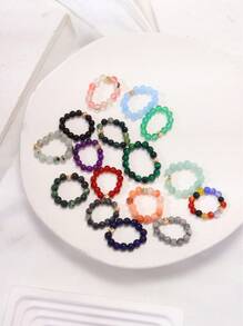 16入組天然珠子18k鍍金水色積石飾品,適用於日常穿搭,穿戴它們與大自然連接並吸取新鮮能量 - 彩色 - 查看 4