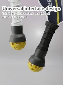 2pcs Rubber Black Tennis Ball Pick Up Hopper For Pickleball Paddle - Black - View 3