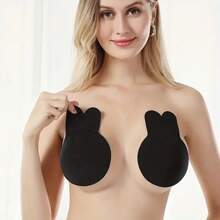 1 /3 pairs of women's silicone strapless adhesive bra, rabbit ear self-adhesive adhesive bra, non-trace silicone invisible bra, breast lift adhesive bra, reusable silicone nipple stickers, women's underwear and underwear accessories, suitable for wedding dresses, party dresses