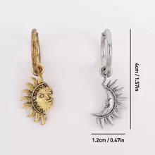Sun & Moon Drop Earrings