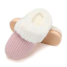 DRSLPAR Comfy House Slippers For Women Fuzzy Memory Foam Slippers Cozy Slip On Outdoor Indoor Warm Fleece Lined Bedroom Shoes - 粉色 - 查看 1