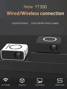 1 件 Yt300 黑色迷你無線投影機家用、便攜式、適合兒童、度假投影機 - 美規 - 查看 6
