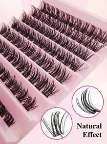 Asiteo 120 Clusters DIY Eyelash Extensions 8-16mm Manga Lashes Volume Soft And Light Eyelashes Individual Eyelashes  Makeup Extensions DIY At Home