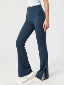 Sodalemon Của phụ nữ Yoga Chặt Thể thao Quần ống loe /  chạy Quần - Màu xanh hải quân - Xem 6