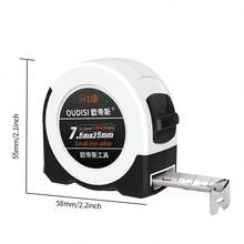 5米、3米、10米、7.5米卷尺,黑金防水卷尺,加厚盒式尺,高精度木工耐磨尺 - 白色 - 查看 3