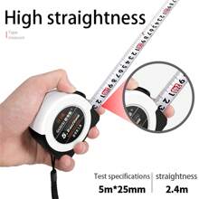 5米、3米、10米、7.5米卷尺,黑金防水卷尺,加厚盒式尺,高精度木工耐磨尺 - 白色 - 查看 6