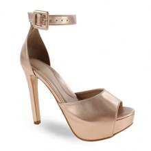 Women Heeled Sandals - Rose Gold - View 2