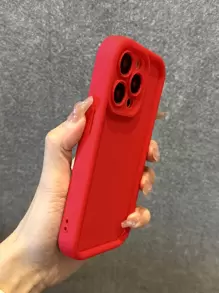 Simple Thick Anti-Fall Red Phone Case Suitable For IPhone 16 ProMax/16/16 Pro/16 Plus/16 E/15/15 Plus/15 Pro/15 ProMax/11/12/13/14 ProMax/XS/XR/11 Pro/11 ProMax/12 Pro/12 ProMax/13 Pro/13 ProMax/7 Plus/14 Pro/14 ProMax/14 Plus/7 Plus/8 Plus/8/SE2/13 Mini/12 Mini Soft