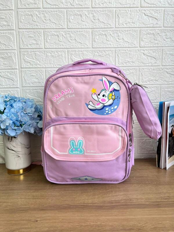 Mochila infantil escolar com estojo novo