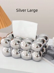 Modern Ceramic Tissue Box Holder, Suitable For Any Room With Stylish Design, 1pc Beige Tissue Box Cover Best Gifts Birthday - White - View 5