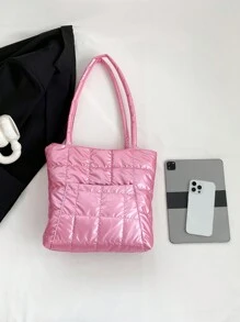 New Korean Version Ins Style Versatile Commuting Tote Bag, Casual And Fashionable, Designed For Hand-Held Or Shoulder - Pink - View 7