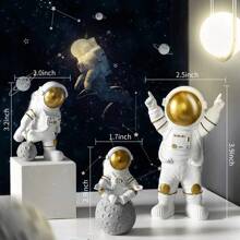 22pcs Space Theme Party Decorations Set Including Planets, Rockets, Metallic Balls, Astronaut Cake Toppers - Multicolor - View 6