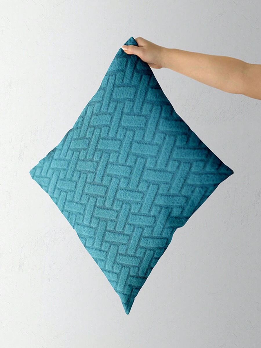 1 件裝多色簡約厚方形枕套適用於沙發靠墊腰部辦公室無枕芯 40*40 厘米 - 綠色 - 查看 1