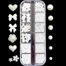 1 Hộp Ngọc Trai & Nhựa Trang Trí Móng Tay Cho DIY Móng Tay Quyến Rũ Móng Đá Quý Đồ Dùng Làm Móng - Nhiều màu - Xem 6